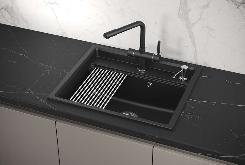 Мойка кухонная Granula Kitchen Space 6003, ШВАРЦ